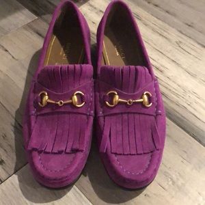 Gucci suede loafers